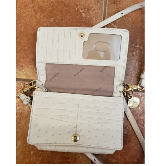 Brahmin ostrich leather pebbled crossbody - Picture 4 of 6